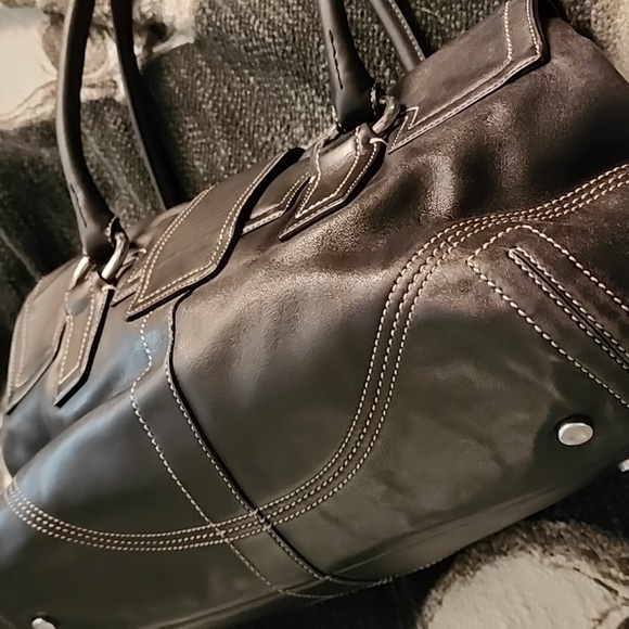 VINTAGE COACH Black Satchel - Picture 7 of 17